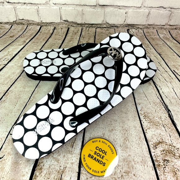 Michael Kors Shoes - Michael kors polka dot flip flops women size 9